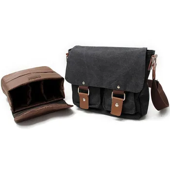 

Canvas SLR Camera Bag for Canon for Nikon for Sony Micro Messenger Shoulder Bag MuChuan 2101ND