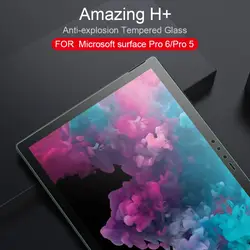 Для microsoft Surface Pro 6 стекло Nillkin 9 H + 2.5D Закаленное стекло Защита экрана для microsoft Surface Pro 5 6 Nilkin стекло высокой четкости