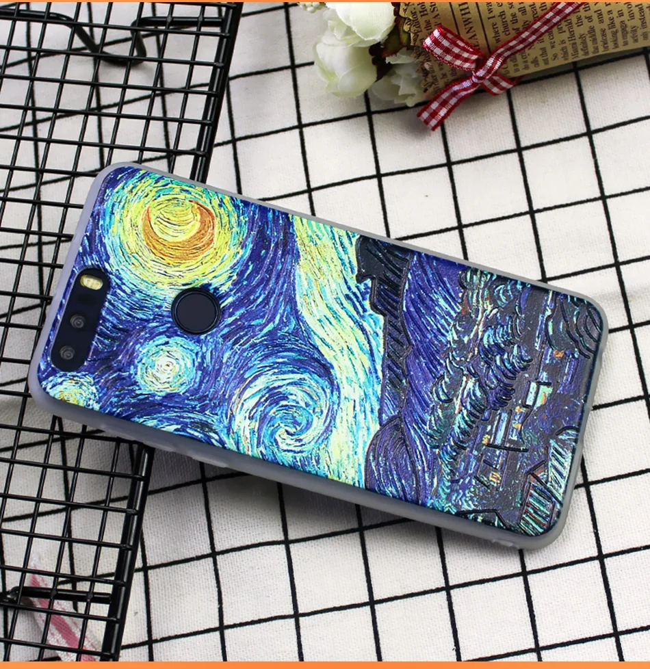 !ACCEZZ Soft Funny Cartoon Protective Back Cover Case For Huawei P9 Mate 89 Honor 78 Case Bumper TPU Painting Shell Funda Capa (5)
