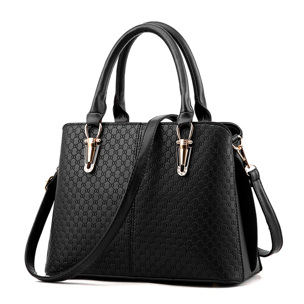 Women Leather Handbags Casual Brown Tote bags Crossbody Bag TOP handle