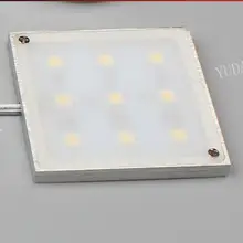 Новые 12 В Светодиодные шайбы наборы квадратная алюминиевая лампа 4 лампы+ сплиттер+ адаптер питания как кухня под шкафом