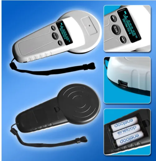 Free shipping ISO11785/84 FDX B Pet Microchip Scanner, Animal RFID Tag