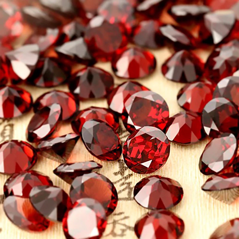 Gemstone Natural Garnet Round 8mm Bright Color and Fire Earring Design Anniversary Gift for Lover Jewelry Making Mian Stone