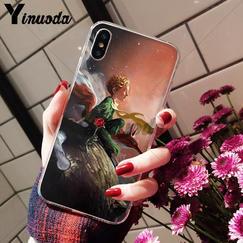 Yinuoda The Little Prince Smart Cover Soft Shell Phone Case for iPhone X XS MAX 6 6S 7 7plus 8 8Plus 5 5S XR - Цвет: A10