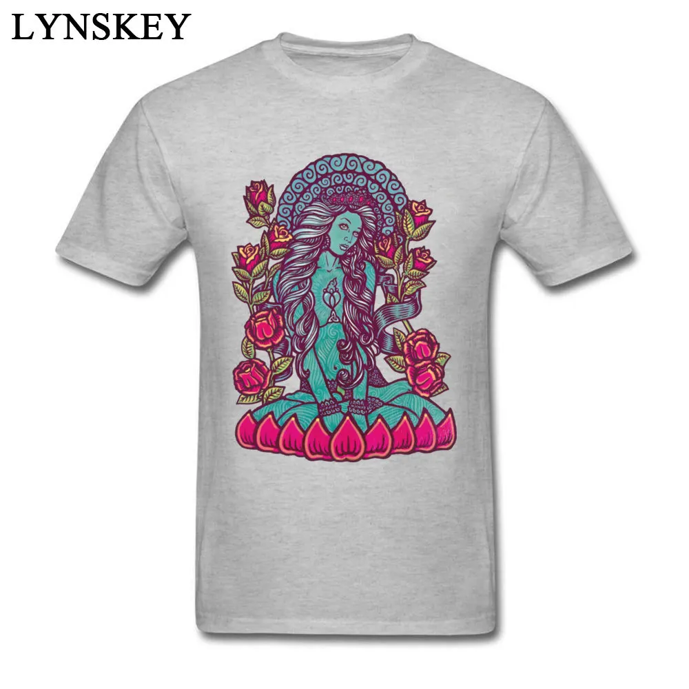 Normal Tops Shirts for Men Rife Summer Autumn O Neck Cotton Short Sleeve T-shirts Blue Tara Divine Gea Goddess Gift Tee Shirt grey