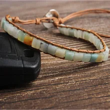 LanLi натуральные ювелирные изделия 4x4 мм квадратный многоцветный Amazon браслет для мужчин и женщин давая подарки и самоиспользование