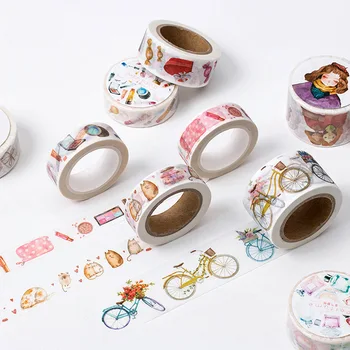 

12 PCS/LOT diy girl series 8 meters decoration Paper masking tape washi tape
