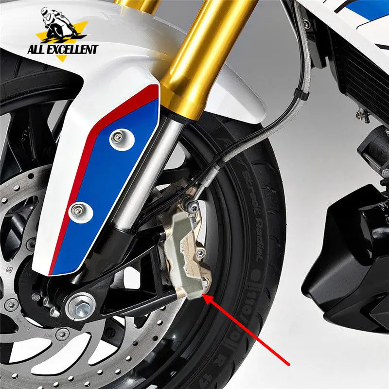 Для- BMW G310R G310GS G 310R 310GS G310 R GS серебряное колесо левая сторона переднего тормозного суппорта Защитная крышка