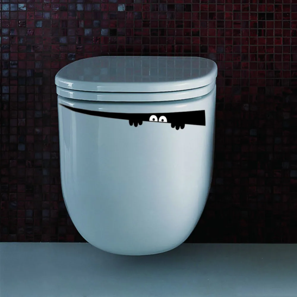 toilet stickers 2pcs/lot creative wall decals decorative home