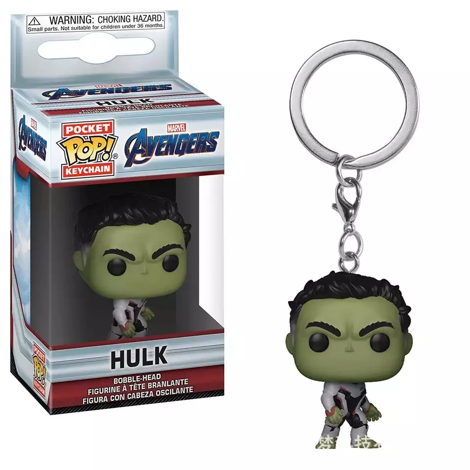 FUNKO POP Avengers 4: Endgame капитан чудо-яд Дэдпул брелок с Железным человеком Фигурки игрушки для детей Рождественский подарок