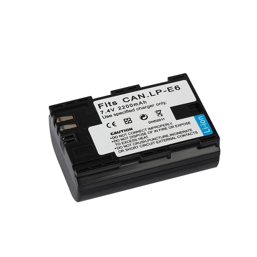 

LP-E6 LPE6 LP E6 2200mAh Digital Camera Batteries Pack for Canon Camera 5D Mark II III 7D 60D EOS 6D 7D, 80D and BG-E14, BG-E1