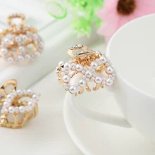 Жемчужная заколка подвеска «лапа» шпилька элегантная кристальная имитирующая Краб Сплав коготь для укладки женских волос инструменты