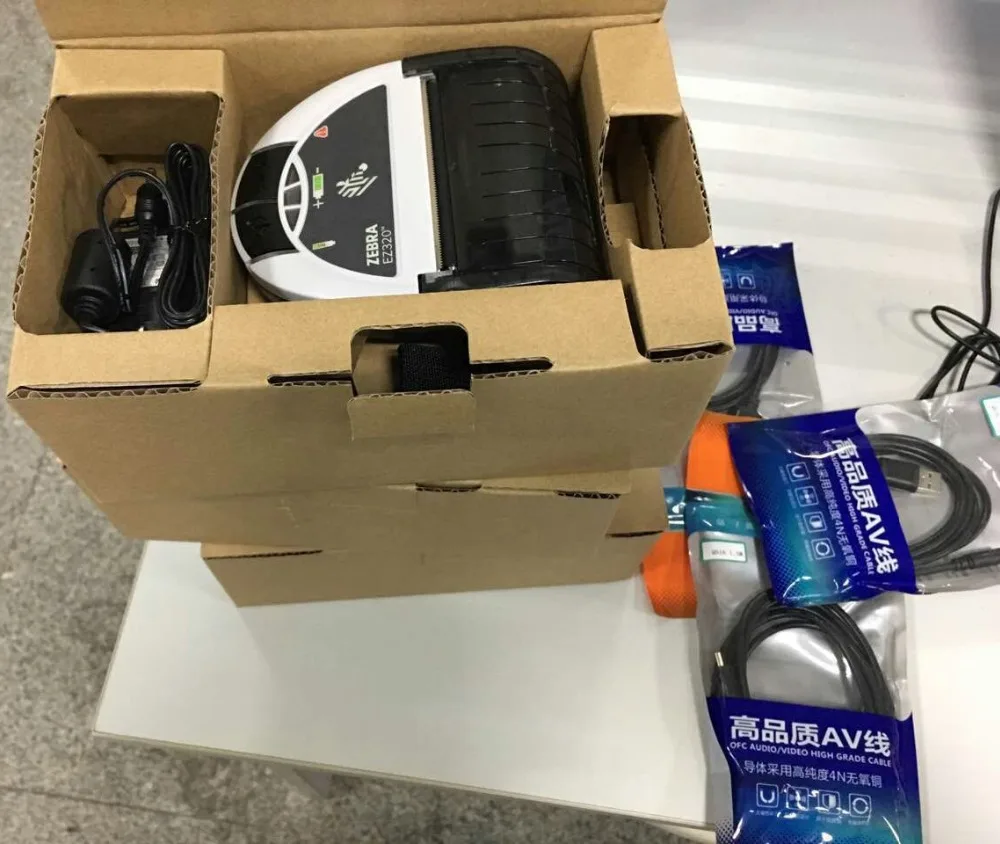 Famous Printer Head Zebra EZ320 Mobile Bar code Printer Bluetooth 80mm Protable Thermal Label Printer And Mini Receipt Printer 9