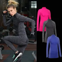 Быстросохнущая рубашка для йоги для бега на осень и зиму, тонкая спортивная рубашка с длинными рукавами, тренировочная высокоэластичная Спортивная дышащая крутая рубашка для фитнеса