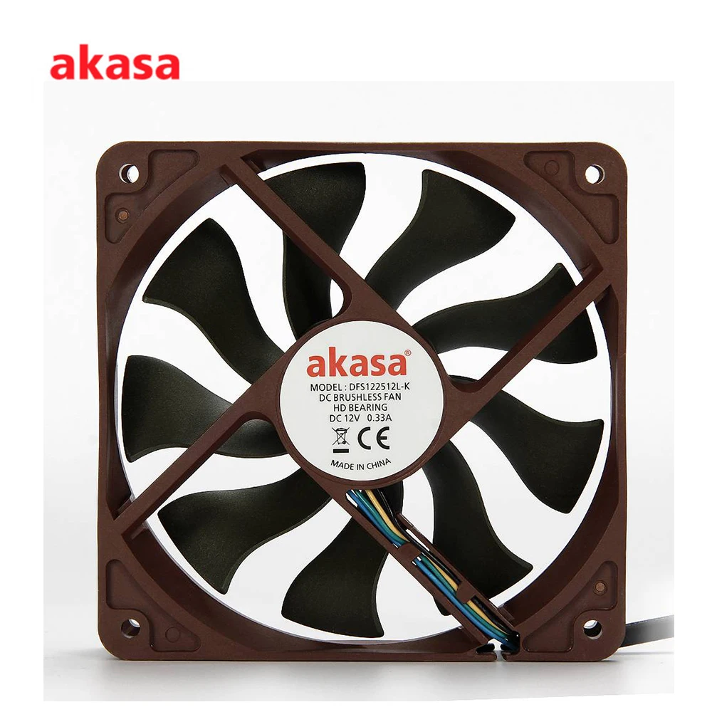 

Akasa AK-FN057 12cm APACHE S-FLOW Blade Design Fan computer case cooling Fan Heatsink cooler Fan Hydro Dynamic Bearing 57.53CFM