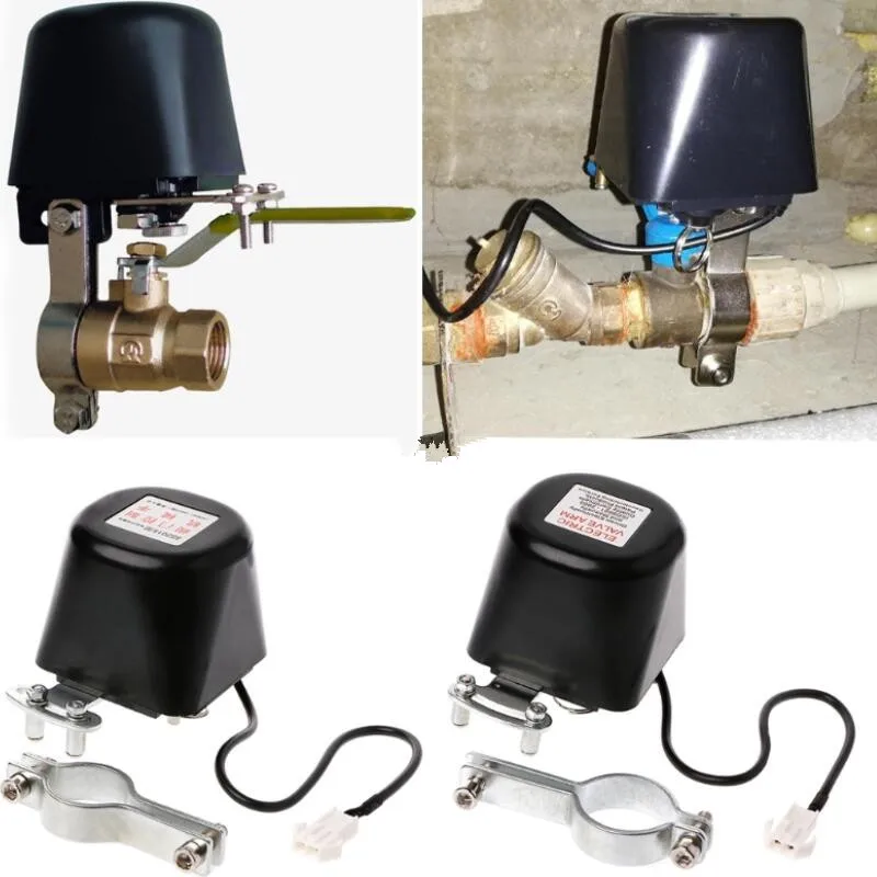 

Electric Automatic Manipulator Shut Off Valve for Alarm Gas Water Pipeline Security Device Assortment 12V 1/2 DN15 3/4 DN20