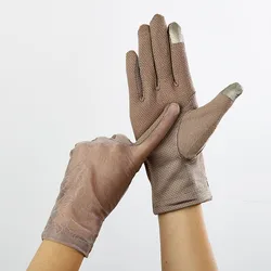 Sexy Lace Sunscreen Gloves summer Women Stretch Thin Touch Screen Anti Uv Slip Resistant Driving Gloves Breathable Size 23cm Sexy Lace Sunscreen Gloves summer Women Stretch Thin Touch Screen Anti Uv Slip Resistant Driving Gloves Breathable Size 23cm