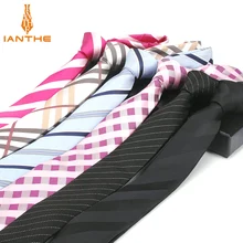 Высокое качество мужской галстук 5 см обтягивающие галстуки свадебное платье мужские галстуки в клетку cravate бизнес pour homme rouge тонкая полоса