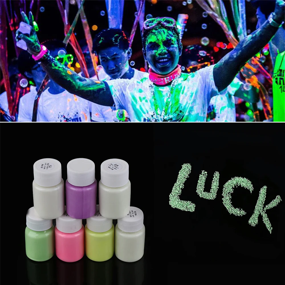 

1pc 30g Glow in the Dark Acrylic Luminous Paint Bright Pigment Party Decoration DIY Fashion Body Decoration Tools