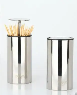 

Creative Automatic Stainless Steel Toothpick Holders Toothpick Stand Toothpick Box Free Shipping