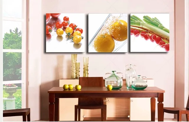 Tela Immagine Verdura e Frutta Dipinti per la Cucina