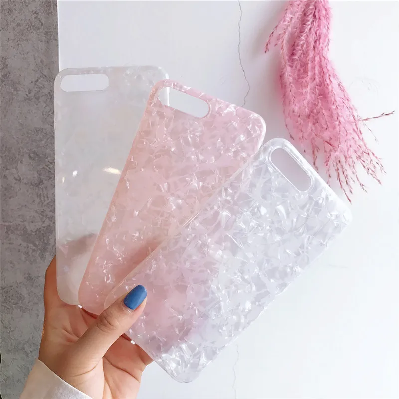 Goedkoop Eenvoudige Schelp Telefoon Case Voor iPhone 7 Plus Case Back Cover Voor iPhone 6 6 s Plus X XR XS Max Coque iPhone 8 Plus Gevallen Cover