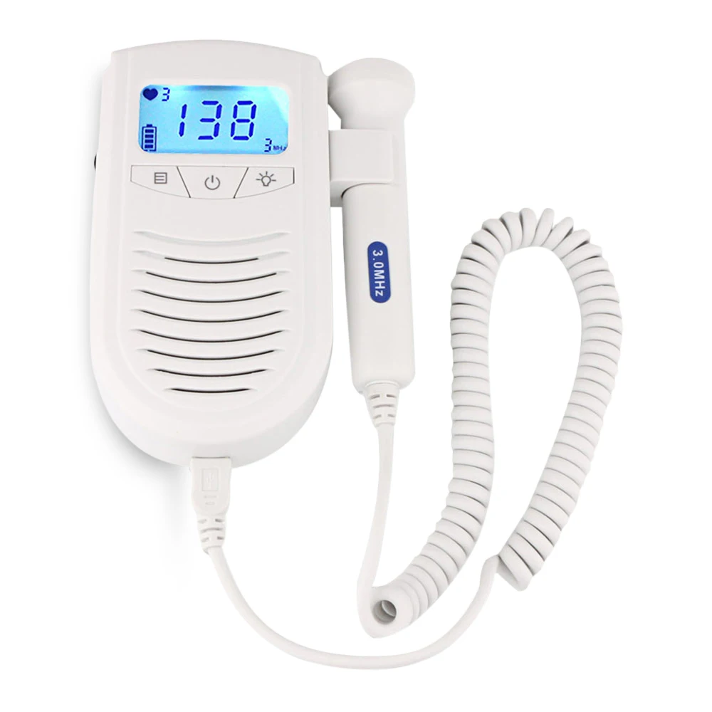 

100S6 II Baby Monitor Fetal Doppler Detector Portable Pregnant Women Back Light Fetal Heart Monitor With LCD Digital Screen