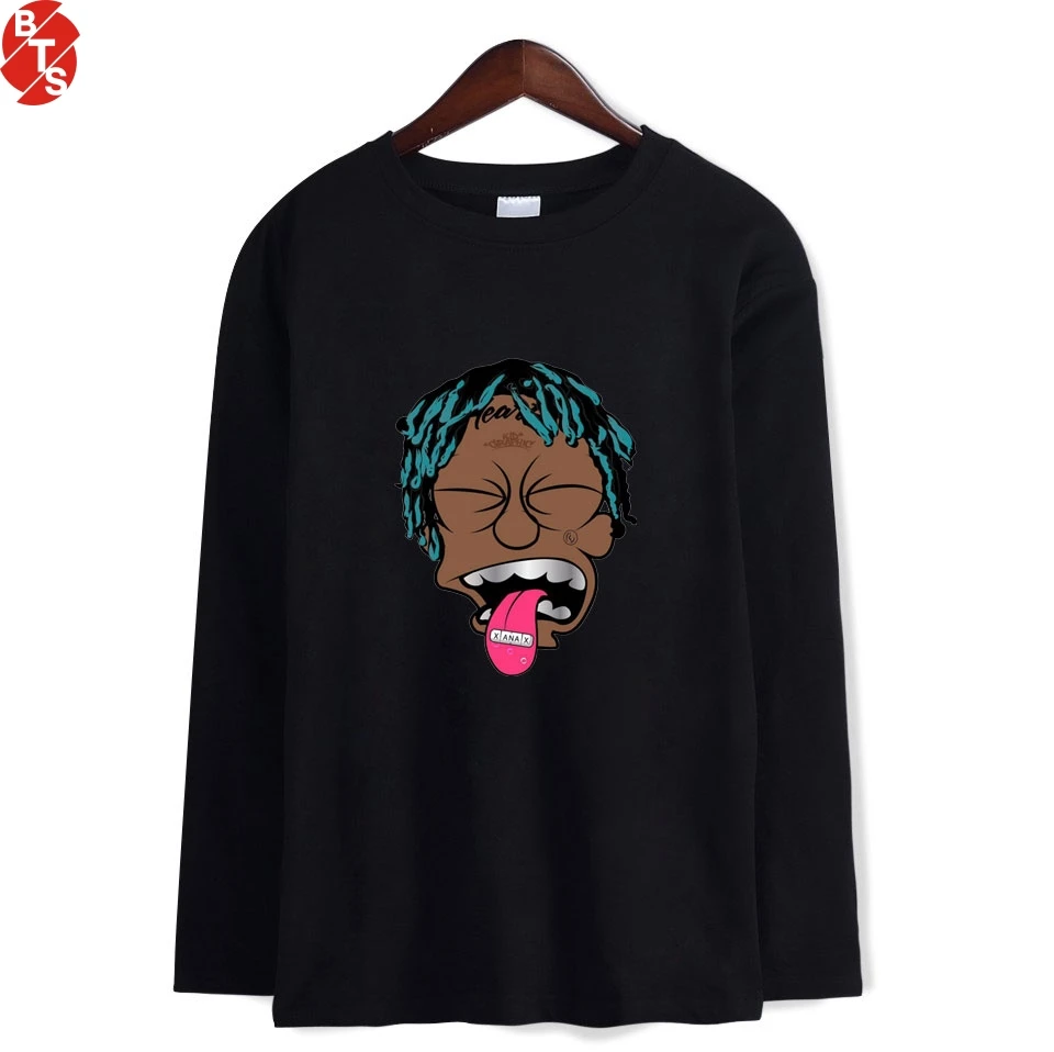 Футболки LIL UZI VERT с принтом в стиле хип хоп длинным рукавом для мужчин и женщин