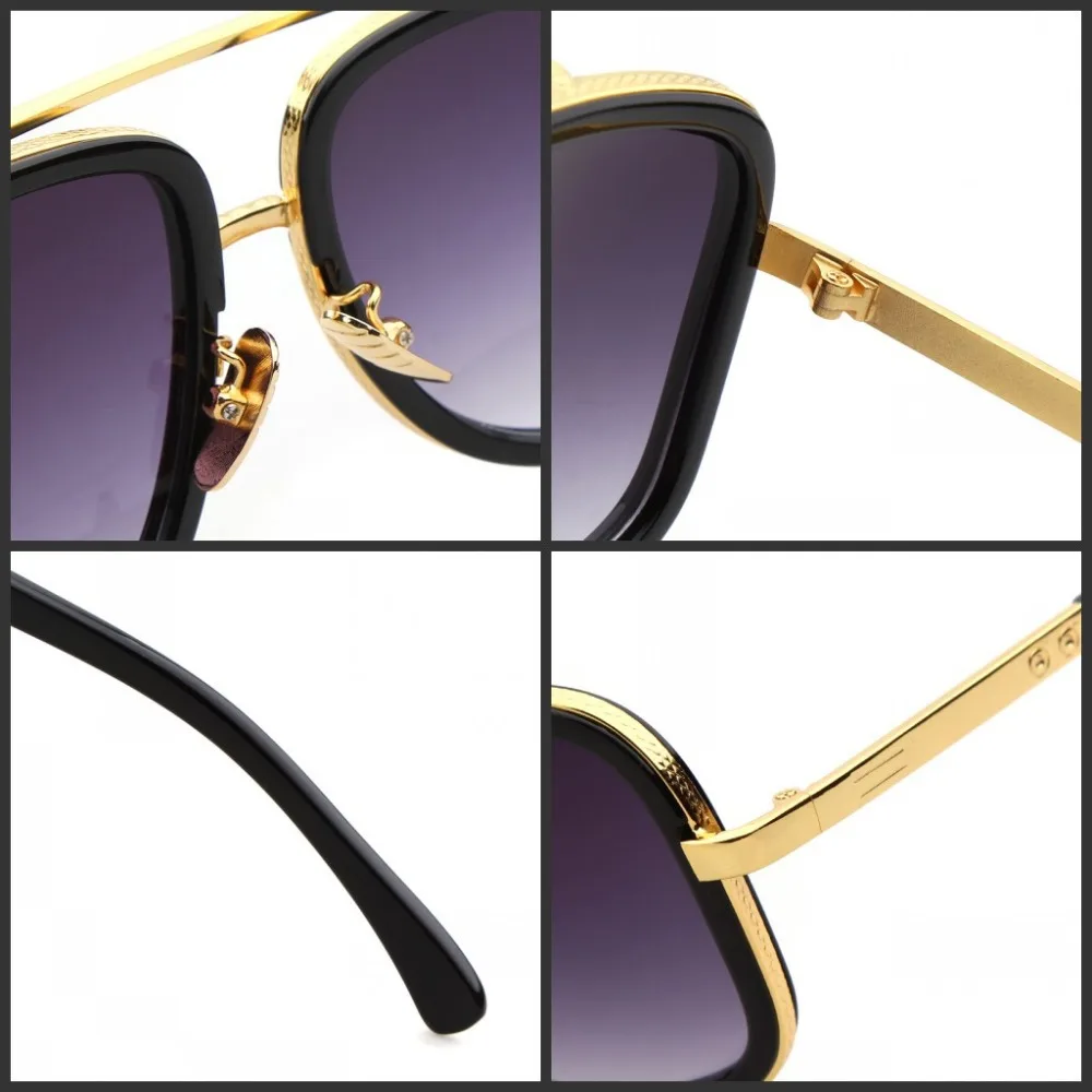 Новинка 2017 популярные металлические солнцезащитные очки суперзвезды мужские и