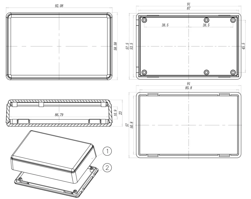 plastic enclosure for electronics control box szomk diy enclosure junction box plastic housing small abs instrument enclosure distribution box black plastic box enclosure electronics case   (13).jpg
