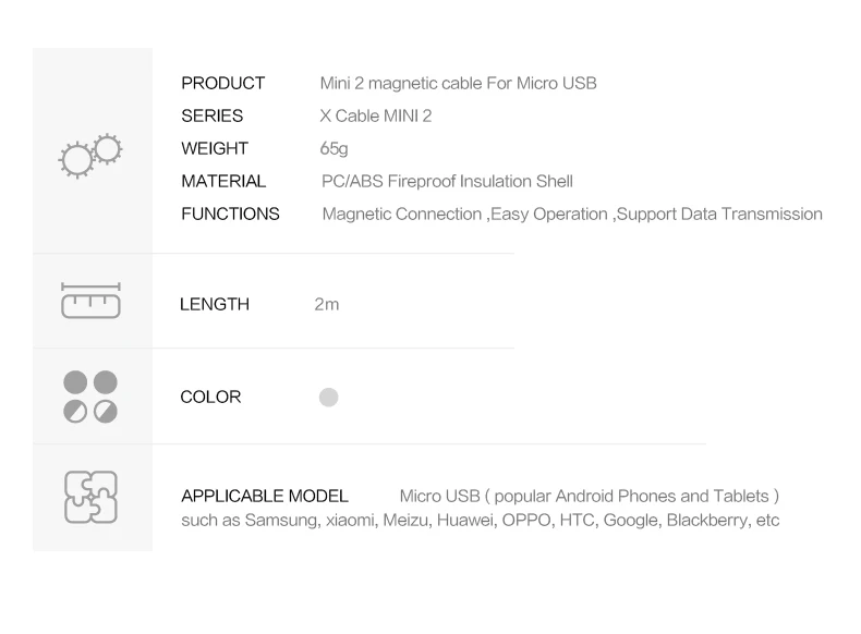 WSKEN mini 2 2M magnetic USB cable (2)