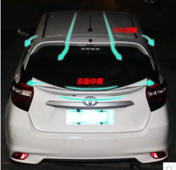 Неокрашенный ABS Спойлеры заднего крыла спойлер багажника для Toyota Yaris L 2014 2015 2016 Fast