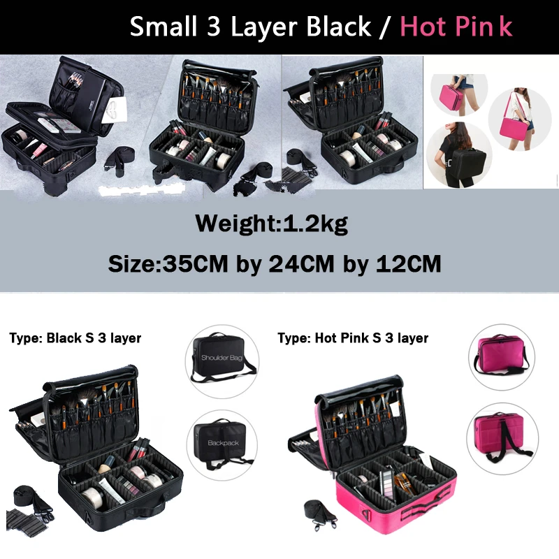 Makeup Bag Organizer Professional Makeup Box Artist Larger Bag nail pattern semi-permanent tool box cosmetic case bags Makeup Bag Organizer Professional Makeup Box Artist Larger Bag nail pattern semi-permanent tool box cosmetic case bags