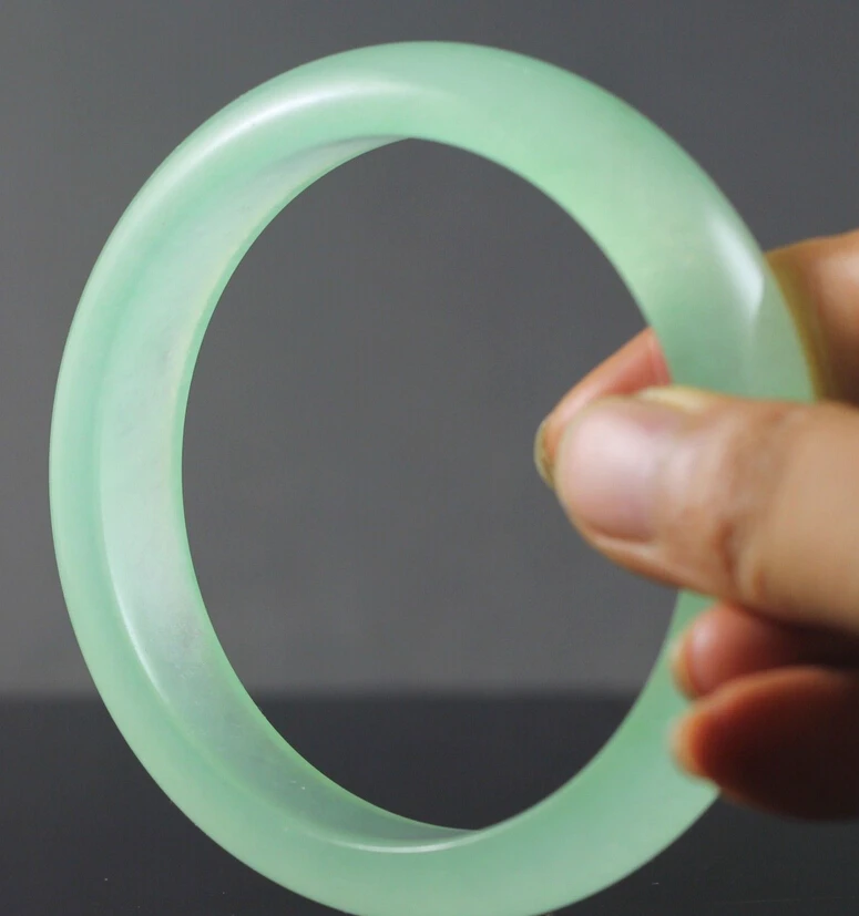 

2817 Chinese Icy jade absinthe-green bracelet,beautiful bangle