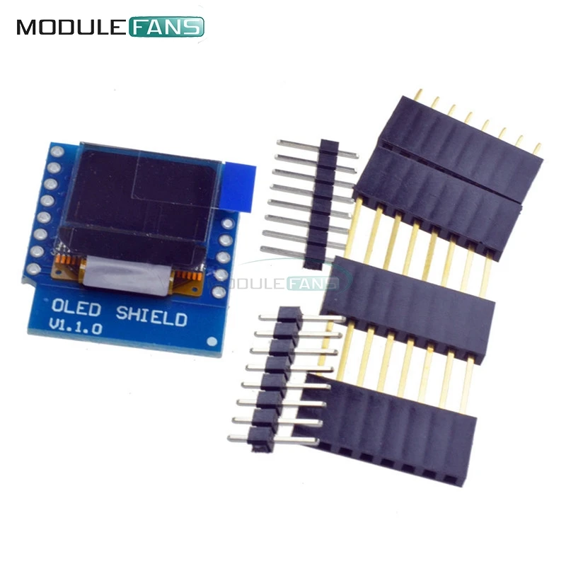 

SSD1306 OLED Shield For WeMos D1 Mini IIC I2C IOT 0.66" inch 64X48 For Arduino Compatible Module 3.3V WeMos D1 Mini