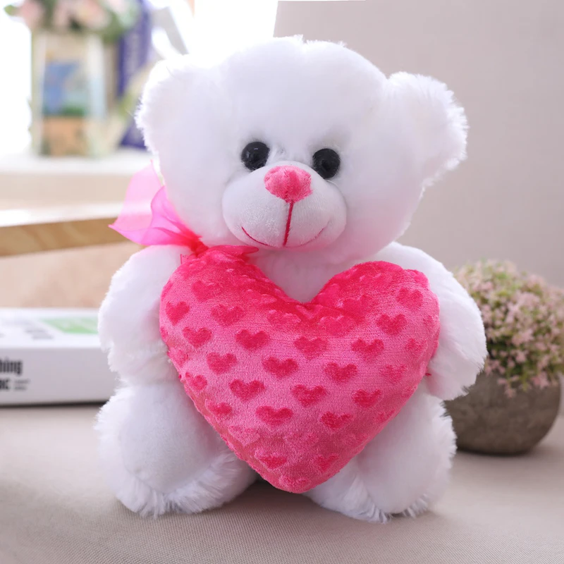 pink white teddy bear