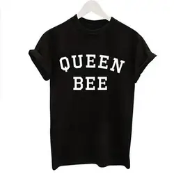 Yemuseed новый в стиле панк уличные Костюмы Queen Bee футболка Для женщин Harajuku Chic Повседневное печатных XL Футболки для девочек Femme wmt215a