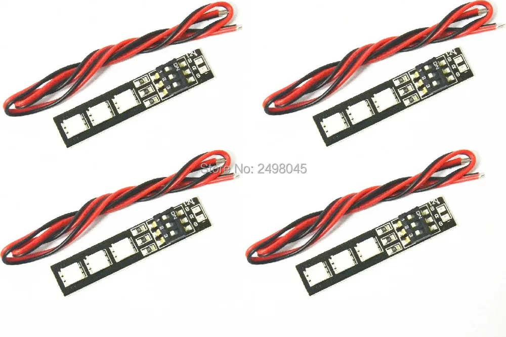 4 pcs / lot RGB 5050 LED Lights Board 7 Color 5V 12V with DIP Switch for QAV250 FPV Quadcopter Mini Quad Multirotor | Игрушки и хобби