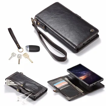 

2 in 1 Magnetic Pocket Detachable Flip Case for Samsung Galaxy S8 S9 S10 Plus Case Leather Wallet Luxury for Samsung Note 9 8