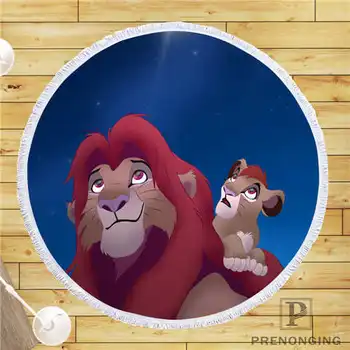 

Custom DIY Customized Microfiber Fabric the_lion_king (2)@ Round Beach Blanket Towel Printed on Demand 150cm #19-01-28-89