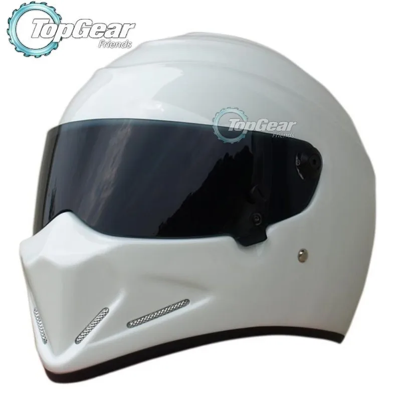 Для Top gear шлем Стига Casco De Motocicleta с черный с козырьком/Capacete как Симпсон свинья/белый мотоциклетный шлем I'm Stig