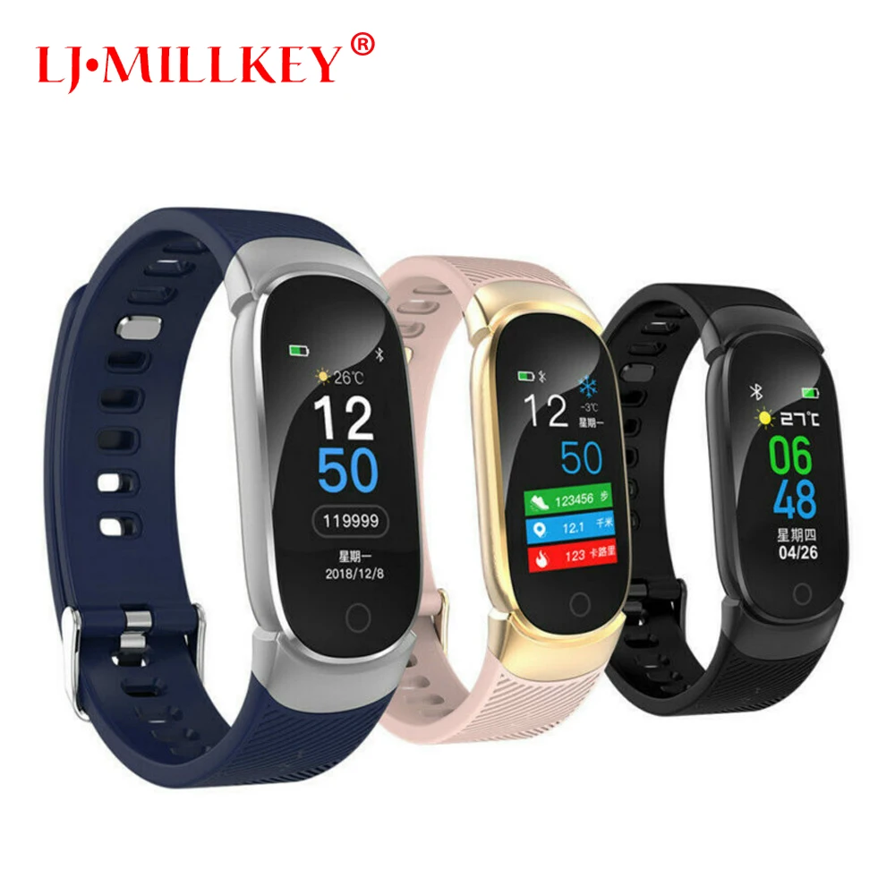

Fitness Tracker Heart Rate Monitor Smart Bracelet Blood Pressure Measurement Waterproof IP67 Smart Band Watch For Women Men