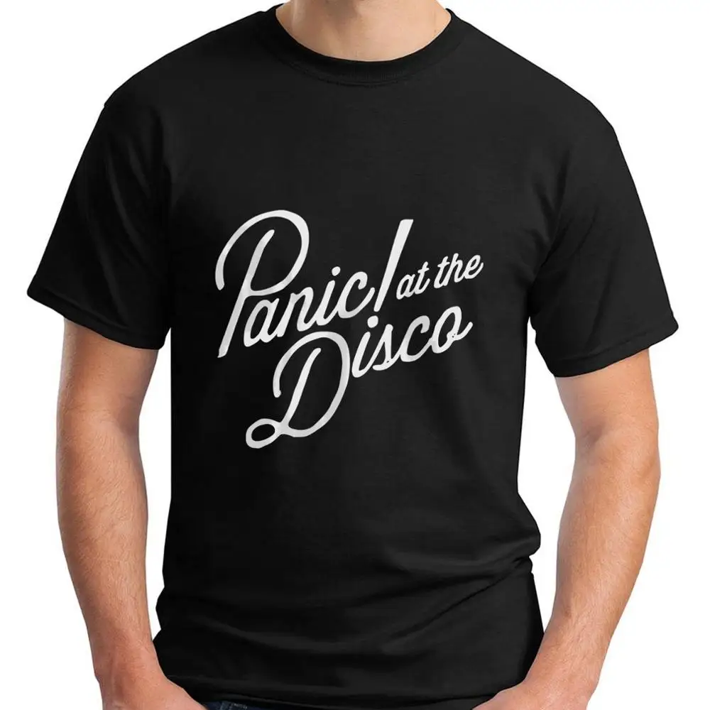 Funny Design Panic at The Disco Men's Black T-Shirt Size s-2xl | Мужская одежда