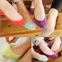 Летние Удобные Хлопковые женские носки из бамбукового волокна женские невидимые цветные для девочек и мальчиков, 2 пары = 4 шт., WS41