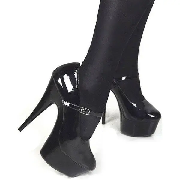Classic-Black-High-Platform-Mary-Janes-High-Heel-Pumps-Cosplay-Party-Shoes-Single-Buckle-Strap- 3