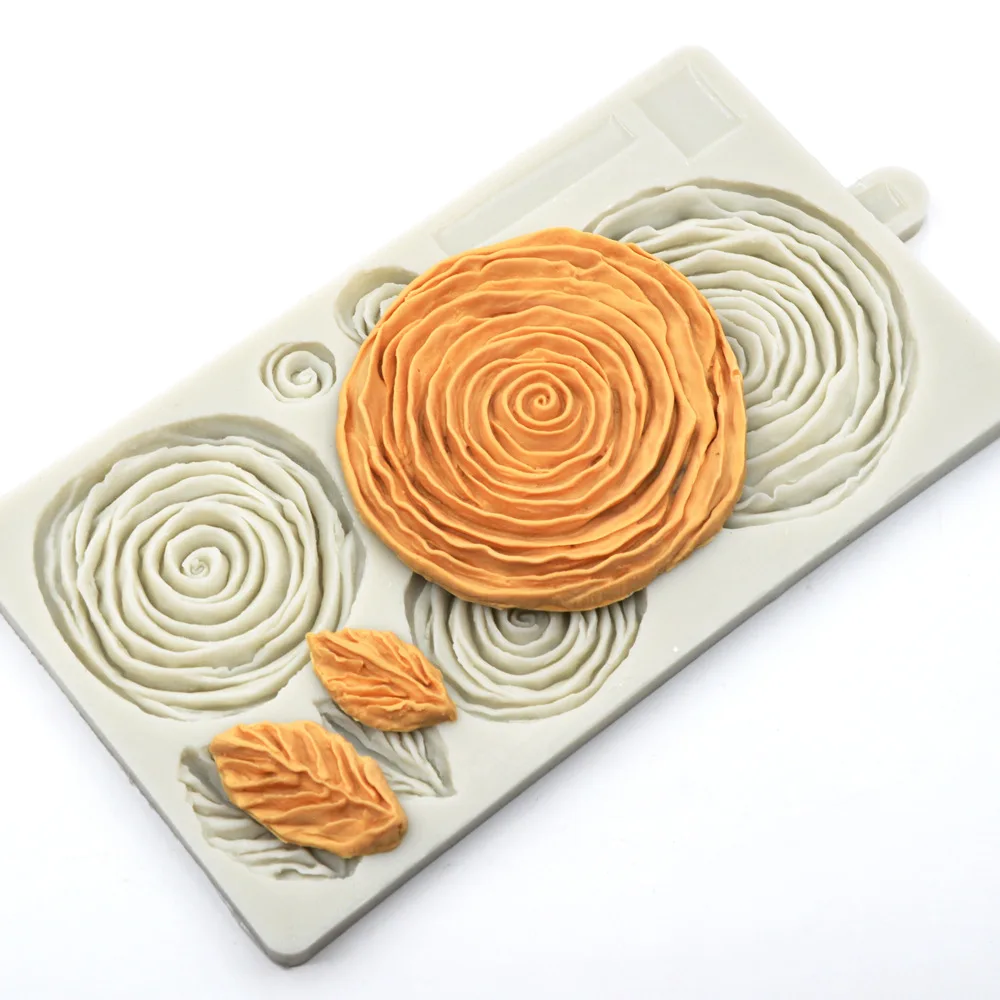 Tanie Potargane róże formy ciasto dekorowanie narzędzia kremówka Mold silikonowe formy do Sugarpaste kwiat wklej marcepan modelowanie wklej k259