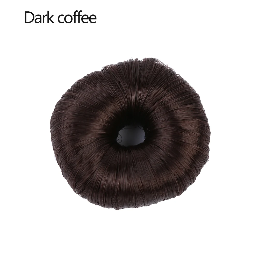 1 шт. модный конский хвостик бублик для волос пучок кольцо стайлер для волос эластичный держатель для обертки волшебный инструмент для укладки волос - Цвет: dark coffee