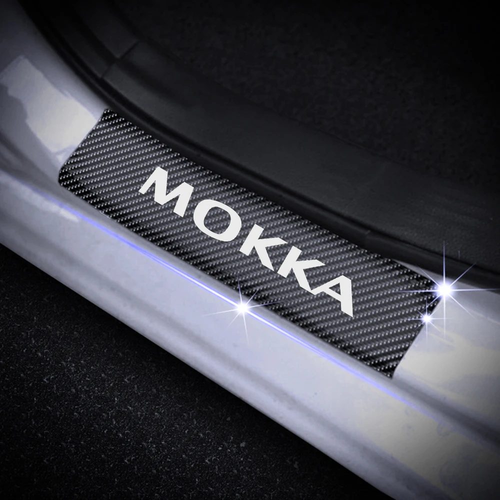 Auto Accessories For Opel MOKKA Car Door Sill Welcome Pedal Stickers 4D Carbon Fiber Vinyl Sticker Door Threshold Plate 4Pcs Auto Accessories For Opel MOKKA Car Door Sill Welcome Pedal Stickers 4D Carbon Fiber Vinyl Sticker Door Threshold Plate 4Pcs