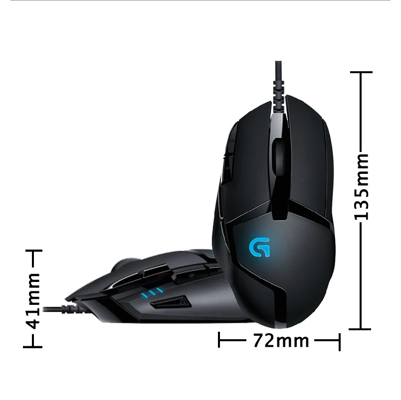 Проводная игровая мышь logitech G402 для геймеров, 4000 точек/дюйм, с подсветкой, оригинальная игровая мышь Mause