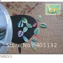 2 листа Mix 200 шт./Wheel 5 мм 12 Формы Прекрасные Листья Полимерная глина ломтики колеса